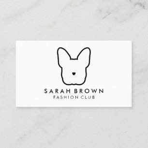 Carte De Visite Logo Bouledogue Français Frenchies