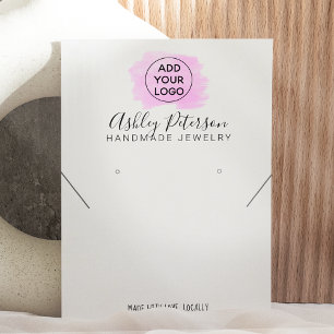 Carte De Visite Logo bracelet violet bijoux collier d'oreille