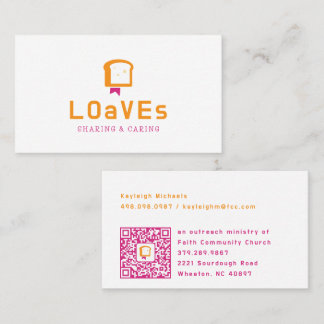 Carte De Visite Logo Bread Bible | Ministère de la nourriture chré