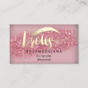 Carte De Visite Logo Brosses de post-soins Microblading Rose Studi