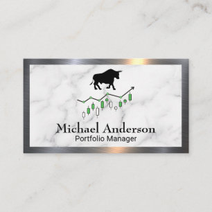 Carte De Visite Logo Bull et Ours Graphique à bougies STOCK