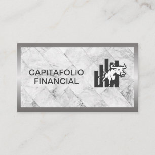Carte De Visite Logo Bull Market Financière Marbre