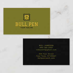 Carte De Visite Logo Bull Pen   Marque de finance ou de force