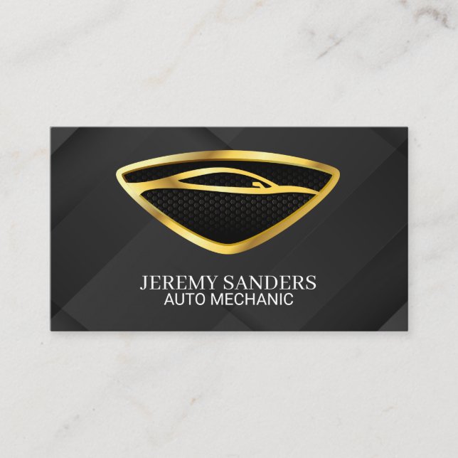 Carte De Visite Logo Car Gold | Services Auto (Devant)