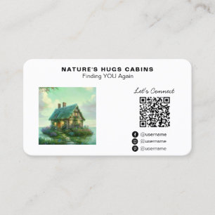 Carte De Visite *~* Logo chalet de charme Cabine AP49 QR