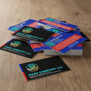 Carte De Visite Logo Chauffage & Climatisation Unique   Entreprise