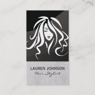 Carte De Visite Logo Cheveux Salon Beauté