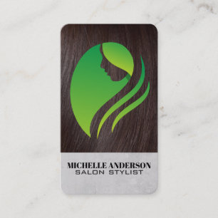 Carte De Visite Logo Cheveux Salon de Coiffure Soins des Cheve