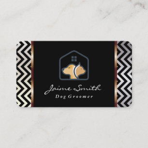 Carte De Visite Logo Chien Chat Maison Services pour animaux de