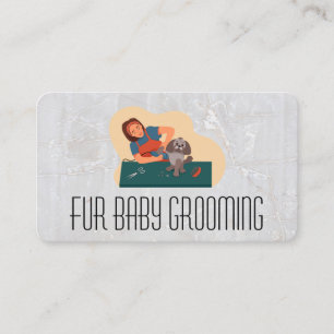 Carte De Visite Logo Chien Moderne   Ciseaux   Soins pour Animaux 
