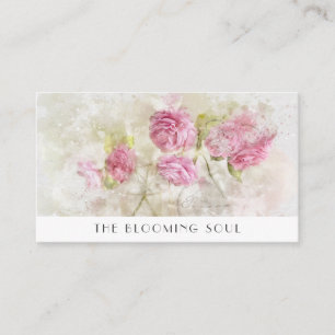 Carte De Visite *~* LOGO classique Rose Floral QR AR26 Vintage