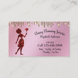 Carte De Visite Logo Classy Rose Services de nettoyage de domestiq