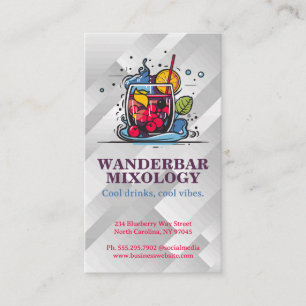 Carte De Visite Logo Cocktail   Restaurant et bar