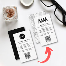 Logo Code QR Noir Blanc Minimaliste Moderne