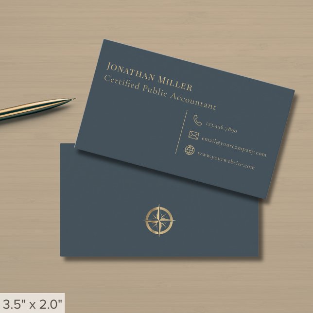Carte De Visite Logo Compass simple (Créateur téléchargé)