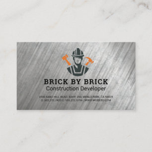Carte De Visite Logo Construction Bâtisseur Propriétés