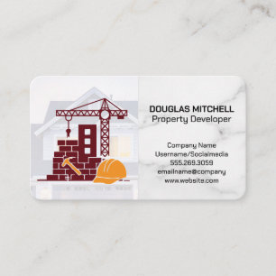 Carte De Visite Logo Construction   Maison Résidentielle