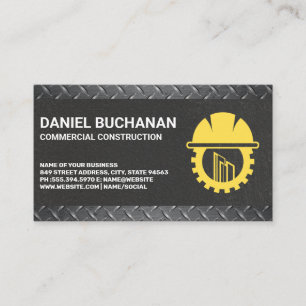 Carte De Visite Logo Construction Scie Circulaire Acier