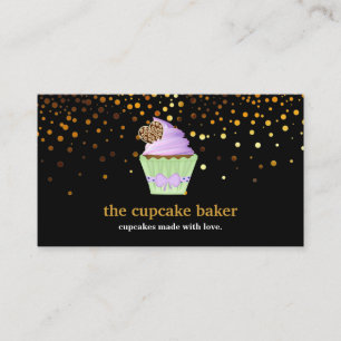 Carte De Visite Logo Cupcake Moderne Boulangerie Chef Cuisine Conf