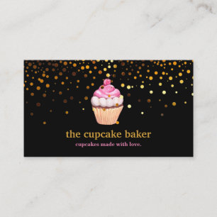 Carte De Visite Logo Cupcake Moderne Boulangerie Chef Cuisine Conf