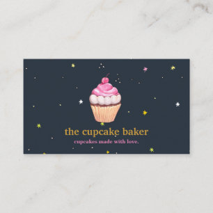 Carte De Visite Logo Cupcake Moderne Boulangerie Chef Cuisine Conf