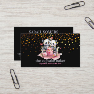 Carte De Visite Logo Cupcake Moderne Boulangerie Chef Cuisine Conf