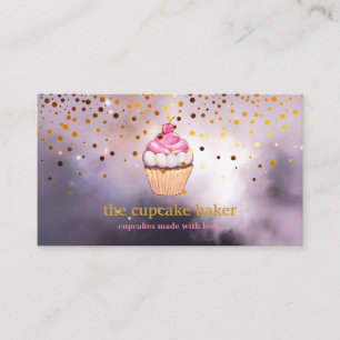 Carte De Visite Logo Cupcake Moderne Boulangerie Chef Cuisine Conf
