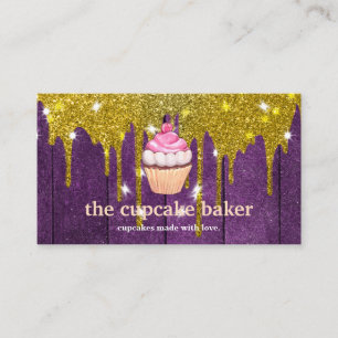 Carte De Visite Logo Cupcake Moderne Boulangerie Chef Cuisine Conf
