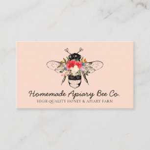 Carte De Visite Logo d'abeille d'apiculteur Apiary miel