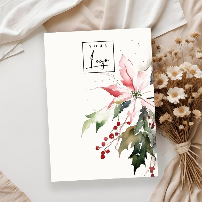 Carte De Visite Logo d'affichage de bijoux en blanc de Noël Poinse (Créateur téléchargé)