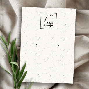 Carte De Visite Logo d'affichage en céramique blanche subtile