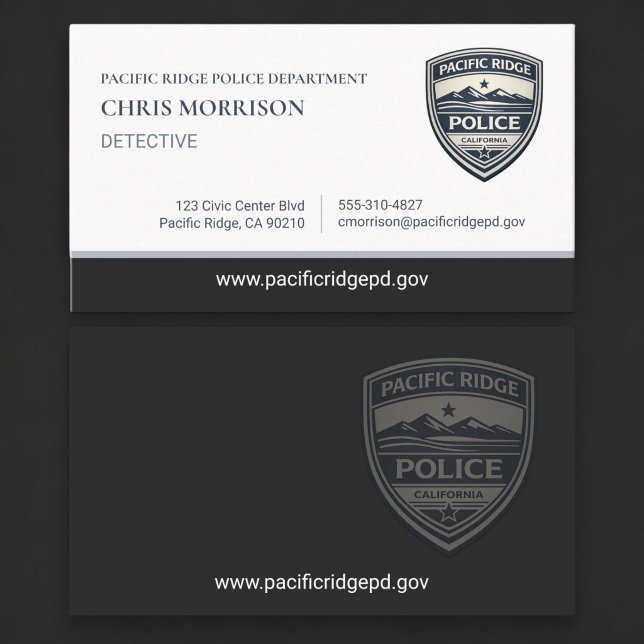 Carte De Visite Logo d'agent de police (Créateur téléchargé)