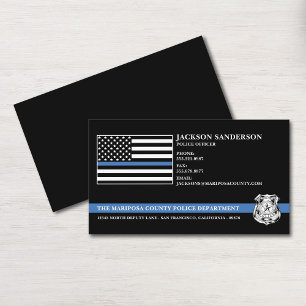Carte De Visite Logo d'agent de police personnalisé