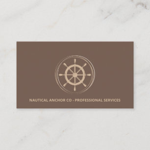 Carte De Visite Logo d'ancre nautique Consultant marin