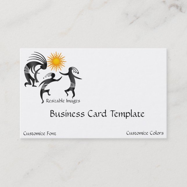 Carte de visite Logo Danseurs Kokopelli (Devant)