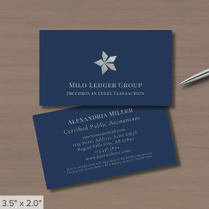 Carte De Visite Logo d'argent professionnel moderne