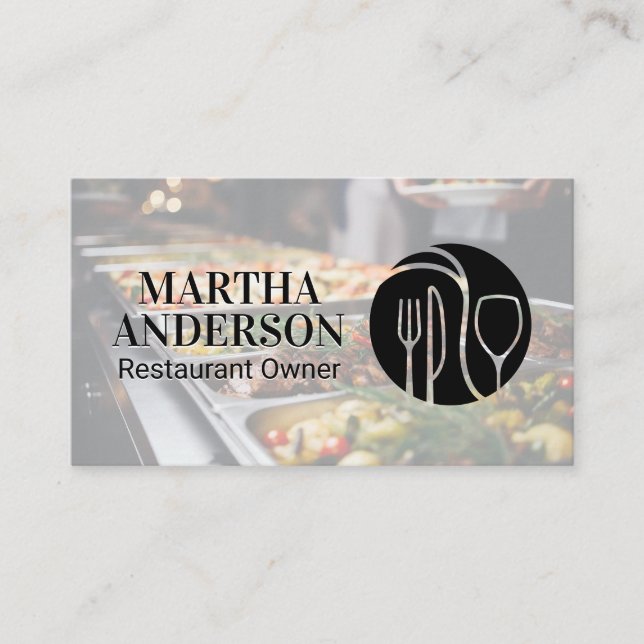 Carte De Visite Logo d'argenterie | Traiteur  (Devant)