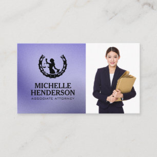 Carte De Visite Logo d'avocat Femme d'affaires en costume
