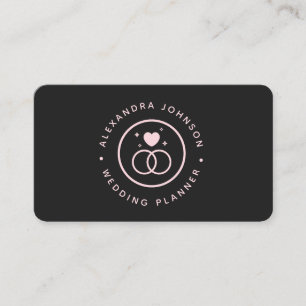 Carte De Visite Logo de bague de fiançailles élégantes pour organi