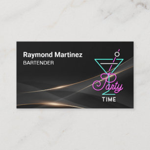 Carte De Visite Logo de bar à cocktails Moment de fête Restaur