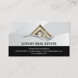 Carte De Visite Logo de biens immobiliers modernes Gestion de pr