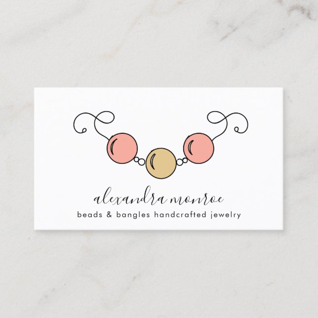 Carte De Visite Logo de bijoux artisanal | Bijouterie (Devant)
