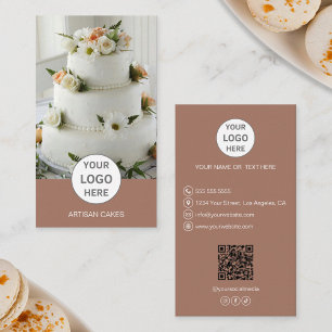 Carte De Visite Logo de Boulangerie de Gâteaux Marron