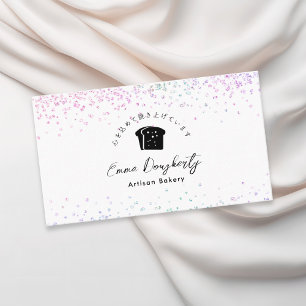 Carte De Visite Logo de boulangerie pain arc-en-ciel pailleté