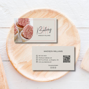 Carte De Visite Logo de boulangerie personnalisé avec monogramme Q