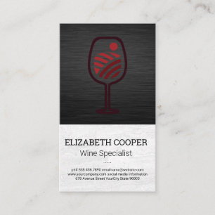 Carte De Visite Logo de bouteille de vin Dégustations