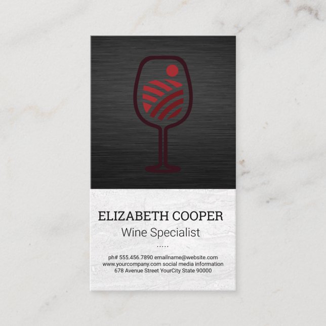 Carte De Visite Logo de bouteille de vin | Dégustations (Devant)