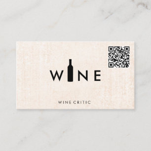 Carte De Visite Logo de bouteilles de vin   Code QR