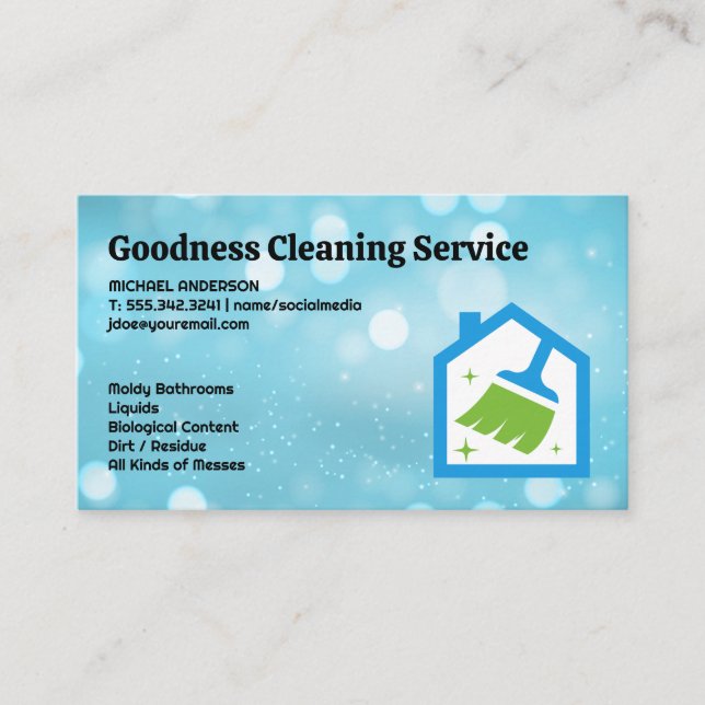 Carte De Visite Logo de Broom House | Services de nettoyage (Devant)