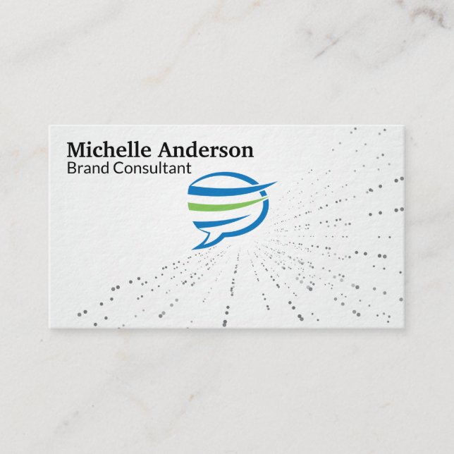 Carte De Visite Logo de bulle de discussion | Corp (Devant)